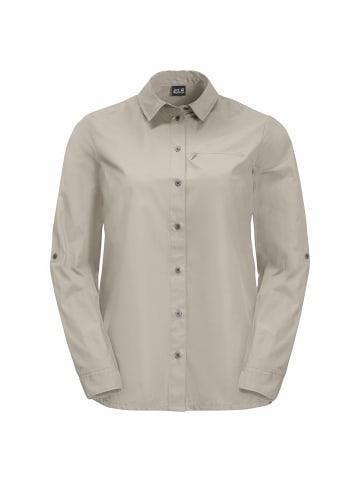 Jack Wolfskin W LAKESIDE ROLL-UP SHIRT in Steingrau
