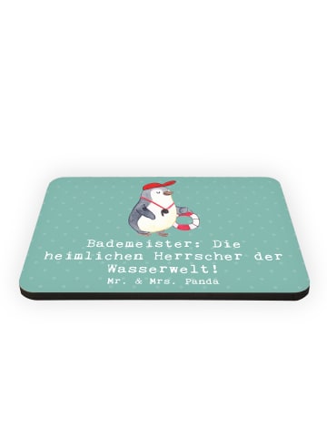 Mr. & Mrs. Panda Kühlschrankmagnet Bademeister Herrscher mit Spruch in Meeresbrise