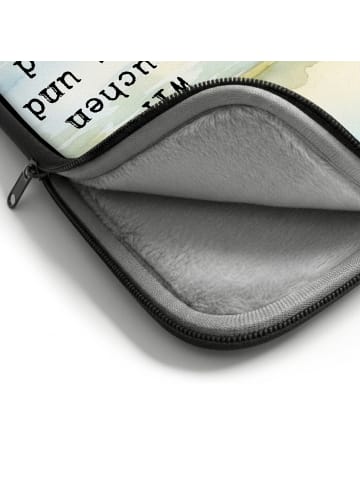 Mr. & Mrs. Panda Laptop Tasche Otter Pommes Design mit Spruch in Weiß