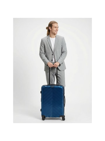 Redolz Essentials 18 4 Rollen Trolley 66 cm mit Dehnfalte metallic-blue shiny