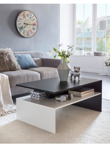 FineBuy Couchtisch in Weiß / Spanplatte / 60x90x43