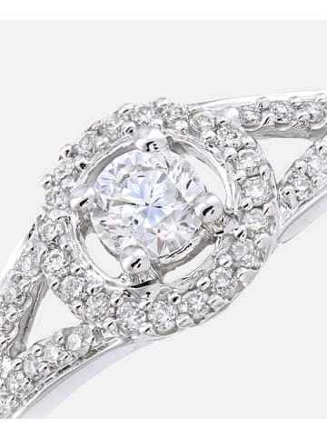 Diamant L'éternel Cluster-Ring aus 750 Weißgold mit 0.4 Karat Diamant