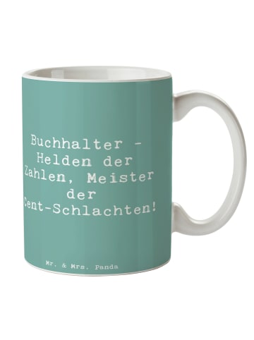 Mr. & Mrs. Panda Kaffeetasse Spruch Buchhalter Helden mit Spruch in Meeresbrise