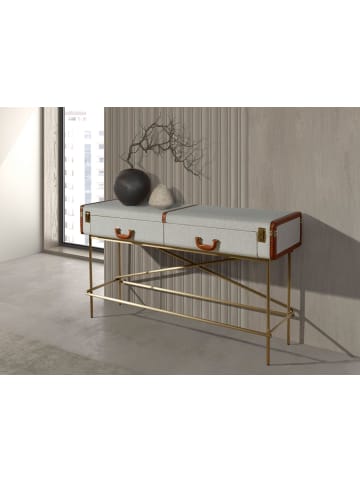Angel Cerdá Wandtisch 3271 in Hellgrau / Gold – (B)141 x (H)81 x (T)45 cm