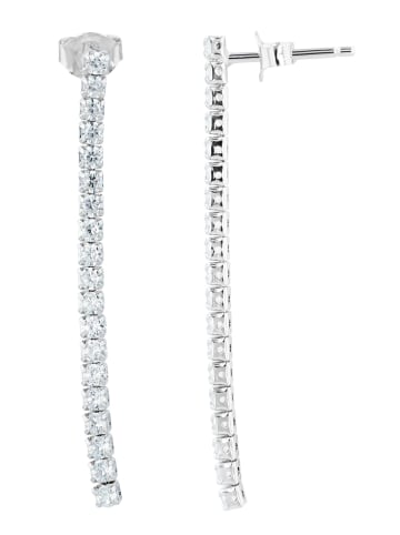 Adeliás Damen Ohrringe – Ohrstecker aus 925 Silber mit Zirkonia in silber