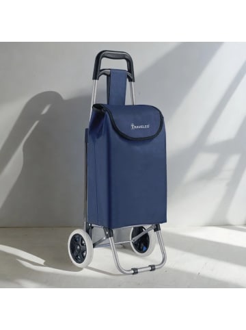 Cheffinger 30L Einkauf Trolley Einkaufswagen Shopping Trolley Tasche in Blau