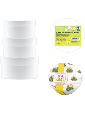 Buntpapierfabrik Ludwig Bähr Geschenkkarton-Set blanko Packung mit 3 Stück Rund