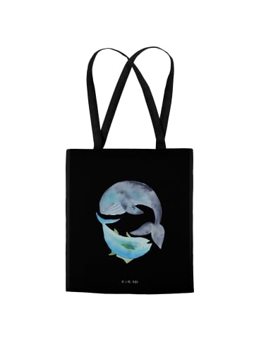 Mr. & Mrs. Panda Schultasche Walfisch Thunfisch ohne Spruch in Schwarz