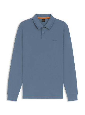 BOSS Langarm Polo Interlock in Light/past