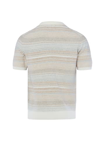 Ragman Strick-Poloshirt in hellgrau ecru - 0002