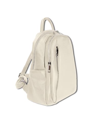 Toscanto Leder Cityrucksack Toscanto Rucksack beige ca. 30cm
