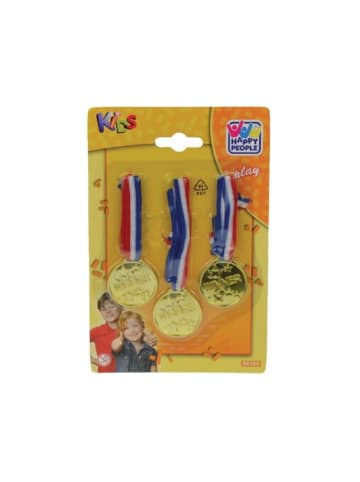 Happy People Medaillen 3er Pack Gold in gelb