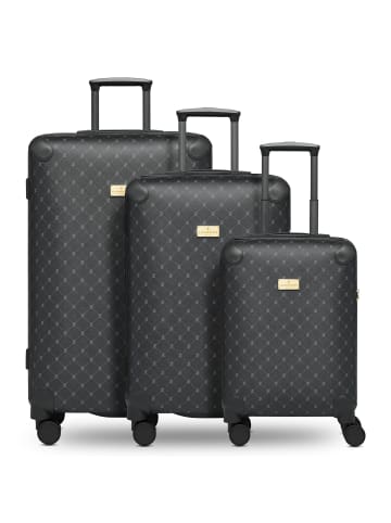 Lazarotti Palermo 4 Rollen Kofferset 3-teilig in Black