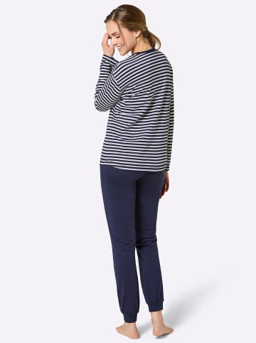 WITT WEIDEN Schlafanzug in marine-weiß