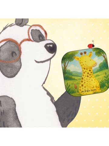 Mr. & Mrs. Panda Bierdeckel Giraffe Zufrieden Design ohne Spruch in Weiß
