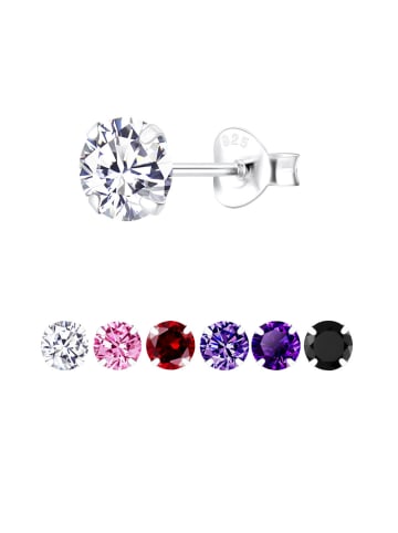 Alexander York OHRSTECKER SET SPARKLING CRYSTAL in 925 Sterling Silber, 6-tlg. 