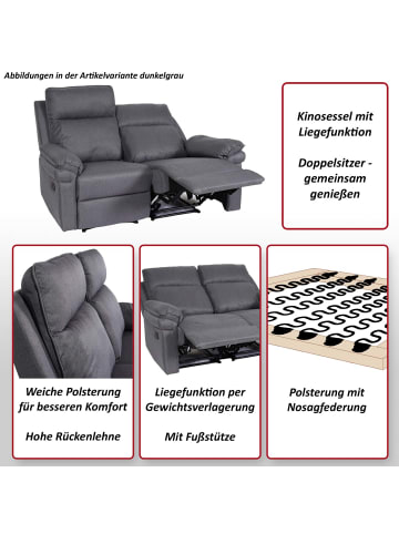 MCW 2er Kinosessel MCW-L94, Dunkelgrau