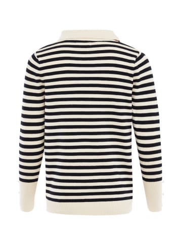 Swirly Damen Strickpullover in Schwarz Beige