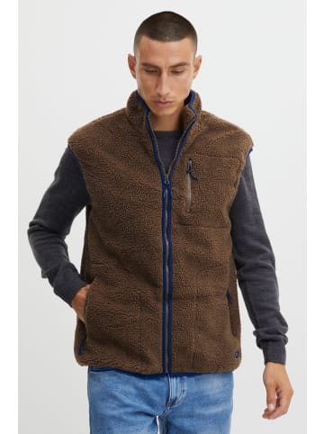BLEND Plüschweste Weste 20714709 Weste mit abgesetzten Reißverschlüssen in light brown