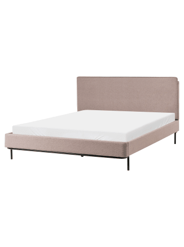 Beliani Doppelbett CORIO in Beige/Schwarz - (W) 173 x (H) 101 x (L) 219 cm