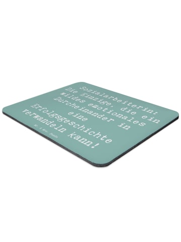 Mr. & Mrs. Panda Mouse-Pad Spruch Sozialarbeiterin Erfolg mit Sp... in Meeresbrise