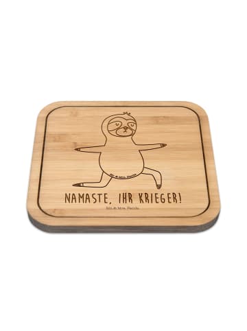 Mr. & Mrs. Panda gläseruntersetzer Faultier Yoga mit Spruch in Transparent