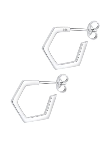 Elli Ohrringe 925 Sterling Silber Hexagon, Geo in Silber