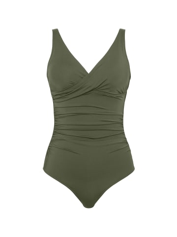Sea Level Essentials Twist Front Multifit One Piece in KHAKI