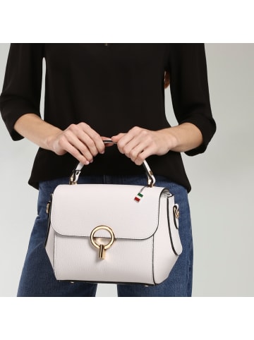 Florence Florence Handtasche Leder weiß ca. 26cm