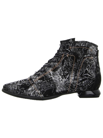 SIMEN Schnürstiefeletten in schwarz/silbern