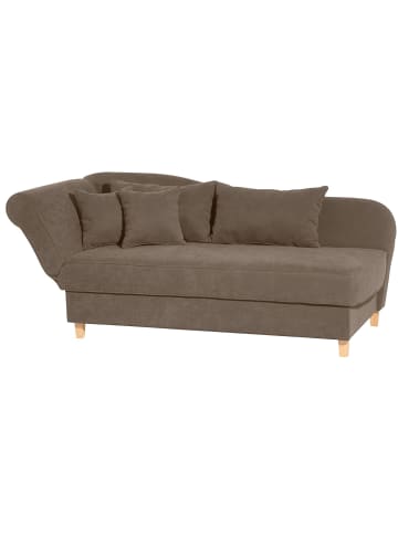 others RECAMIERE mit Armteil links klappbar Katia Veloursstoff Buche/sahara