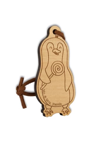 Mr. & Mrs. Panda Schlüsselanhänger Pinguin Lolli ohne Spruch in Braun