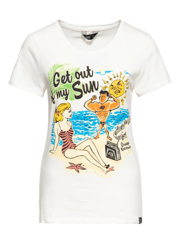 Queen Kerosin Queen Kerosin Classic T-Shirt Get out of my sun in offwhite