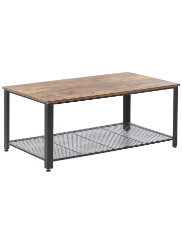 Beliani Couchtisch ASTON in Braun/Schwarz - (W) 60 x (H) 46 x (L) 106 cm