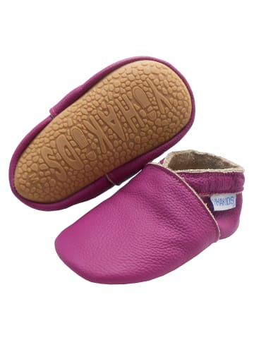 Yihakids Lederschuhe für Baby Kleinkinder, bequeme, rutschfeste Sohlen - lila