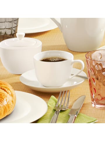 Villeroy & Boch 6er Set Kaffeetassen mit Untertassen For Me 160 ml in weiß