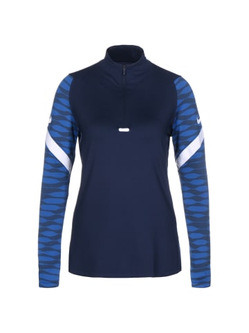 Nike Performance Longsleeve Strike 21 Drill in dunkelblau / weiß