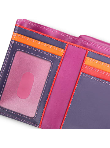 MYWALIT Geldbörse RFID Schutz Leder 14 cm  sangria multi