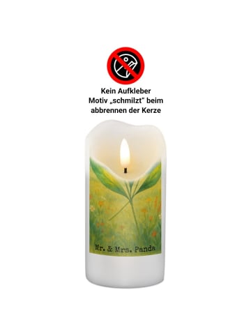 Mr. & Mrs. Panda Kerze Blume Sonnenblume Design ohne Spruch in Weiß