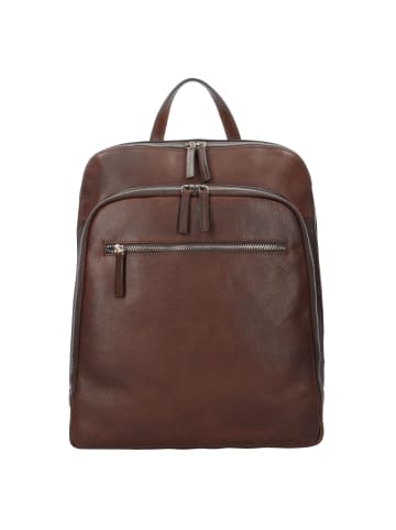 Leonhard Heyden Roma Rucksack Leder 40 cm Laptopfach braun