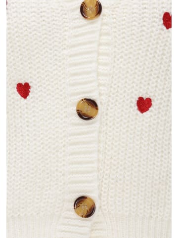 Swirly Women Cardigan in Offwhite