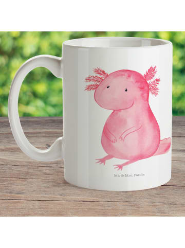 Mr. & Mrs. Panda Mehrwegbecher Axolotl Niedlich ohne Spruch in Weiß