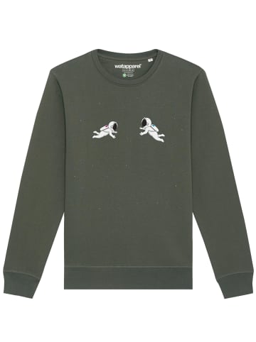 wat? Apparel Sweatshirt Space love in Khaki
