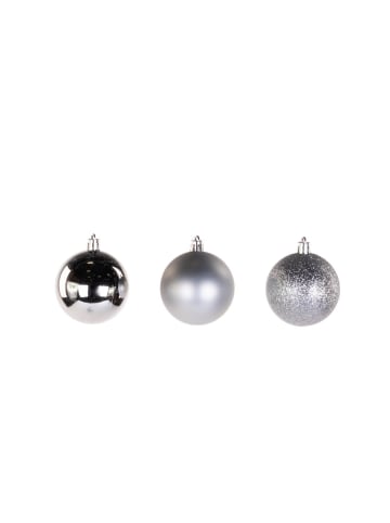 Home&Styling Collection Weihnachtskugel-Set, 12-teilig in Silbern, (B) 11,8 x (H) 17,7 x (L) 11,8 cm