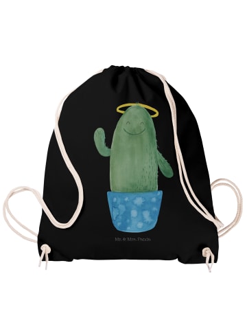 Mr. & Mrs. Panda Sportbeutel Kaktus Heilig ohne Spruch in Schwarz