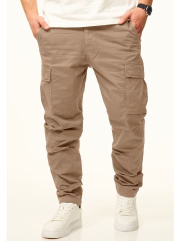 DAILY COTTON Cargohose - als Stoffhose mit Stretch im Tapered Fit in Beige
