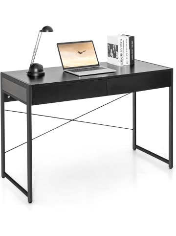 COSTWAY Schreibtisch in Schwarz