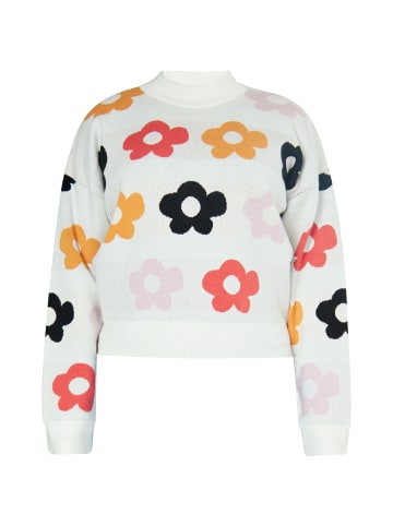 myMo Women Sweater in Weiss Mehrfarbig
