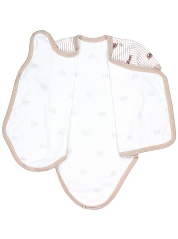 TupTam Baby Jungen Kurzarm Wickelbody 5er Set in beige Modell 3