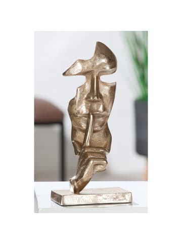 GILDE Skulptur "Nostro" in Champagner - H. 33 cm - B. 15 cm